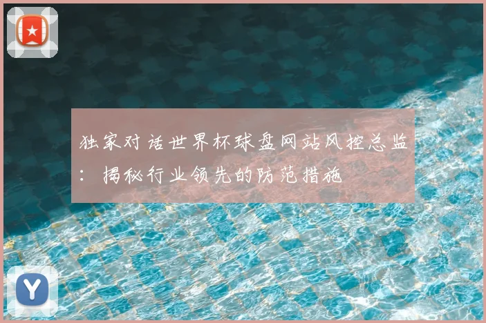 独家对话世界杯球盘网站风控总监：揭秘行业领先的防范措施
